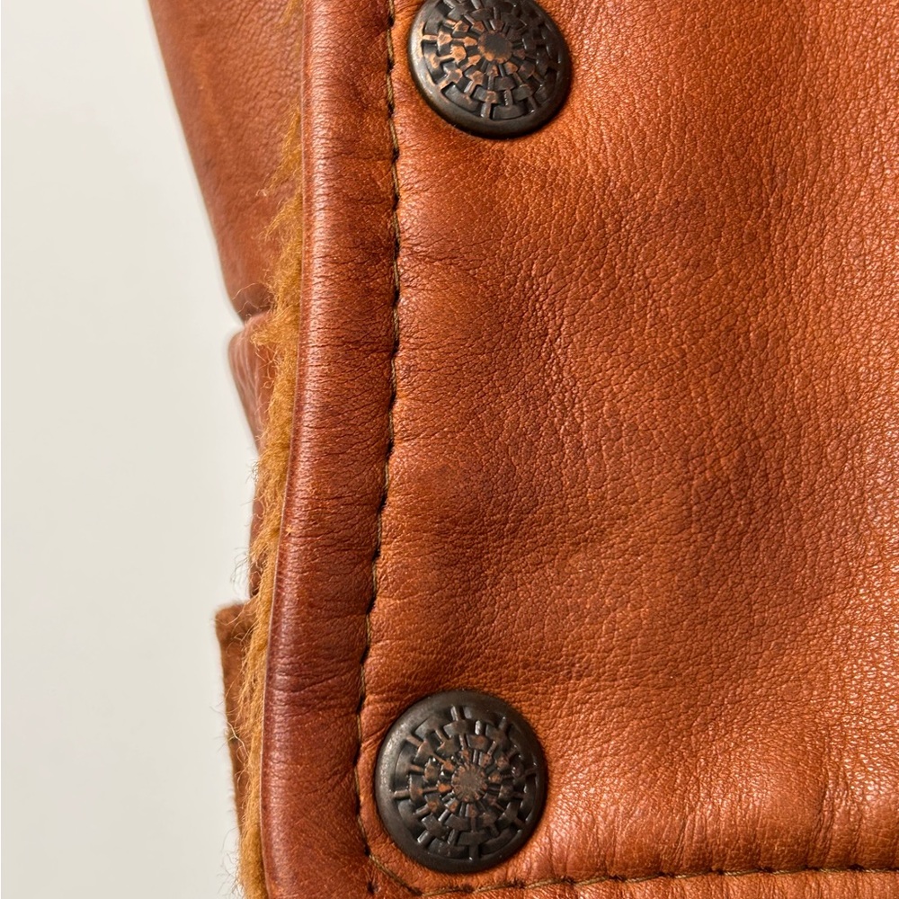 PIONEER Vintage Mens Two Tone Brown Leather Jacket-42 - Picture 11 of 11